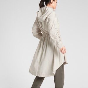 Athleta Solar Wind Rain Trench Coat XS Bone